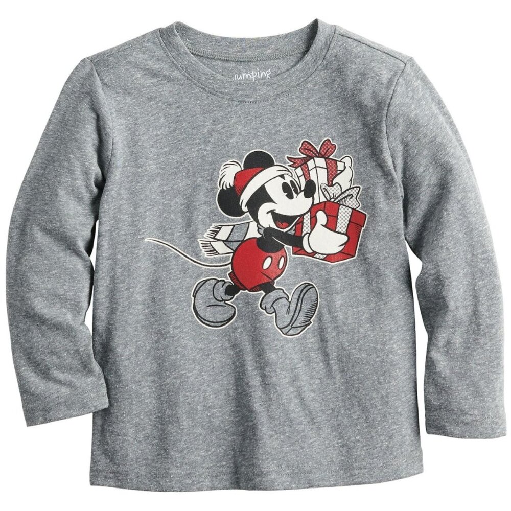 🎄Disney's Mickey Mouse Toddler Boy Christmas Tee by Jumping Beans Size 2T NWT
